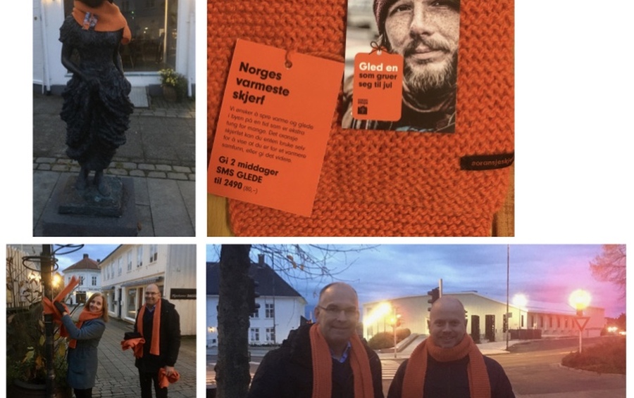 Oransje Skjerf - næringsforeningen stiller opp